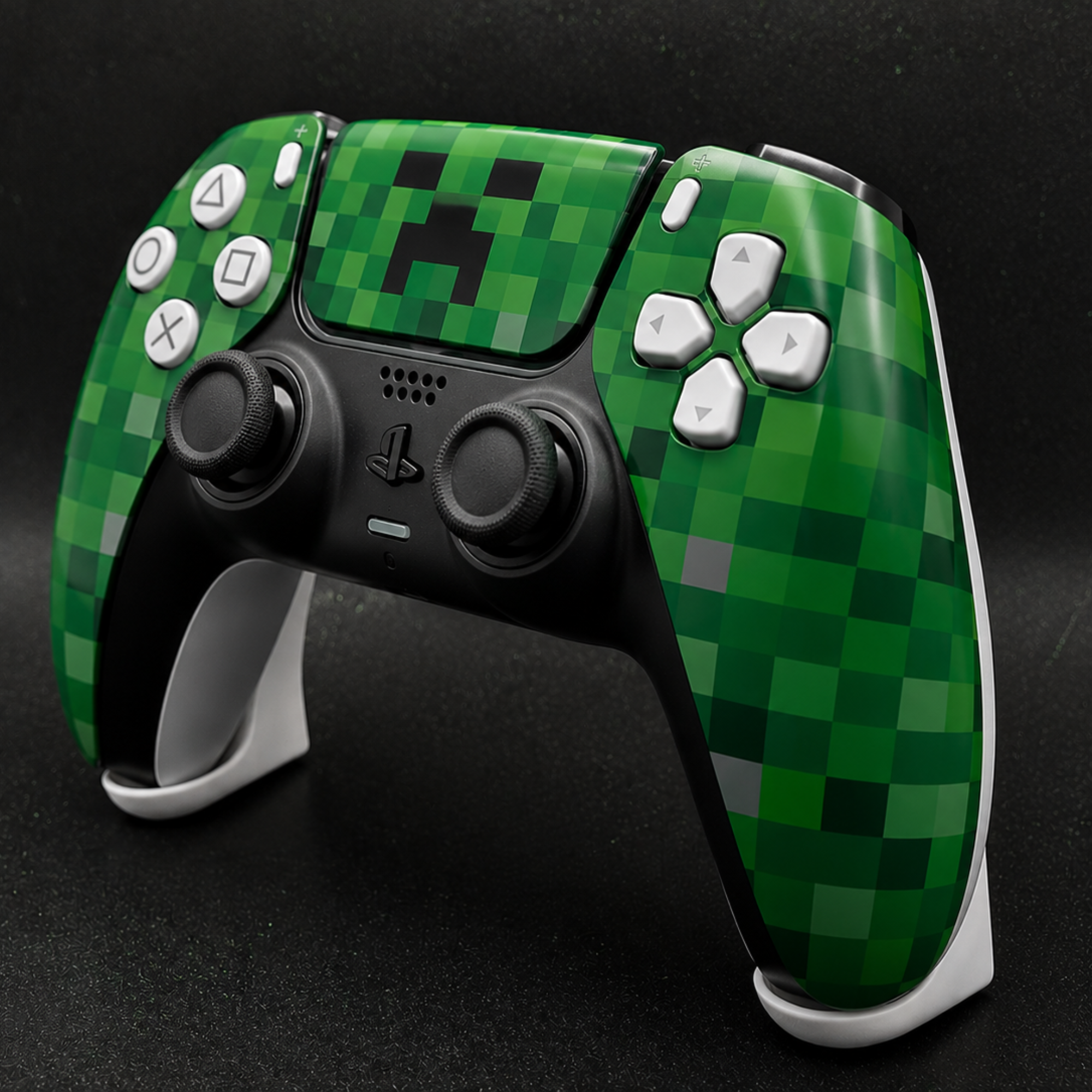Minecraft Creeper Green PS5 Custom Controller